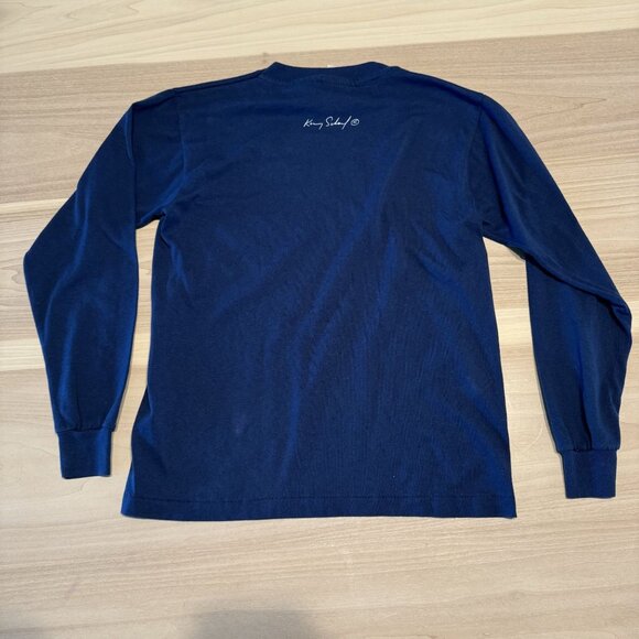 LA T For Kids Nike Blue Long Sleeve Cotton Blend T-Shirt Kid's Large L - Picture 5 of 5